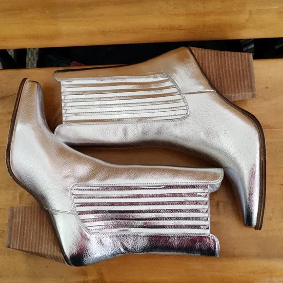 Chinese Laundry Silver Metallic Cali Fashion Boots Size 10 - Picture 8 of 12